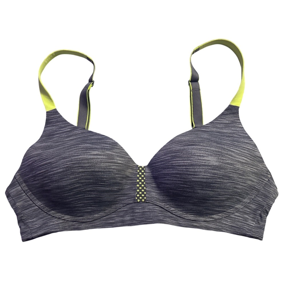 Maidenform Womens Gray Lime Green T Shirt Bra, Size 36B
